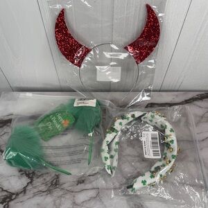Red Devil Horns | St. Patrick’s Day Green Shamrock Headbands